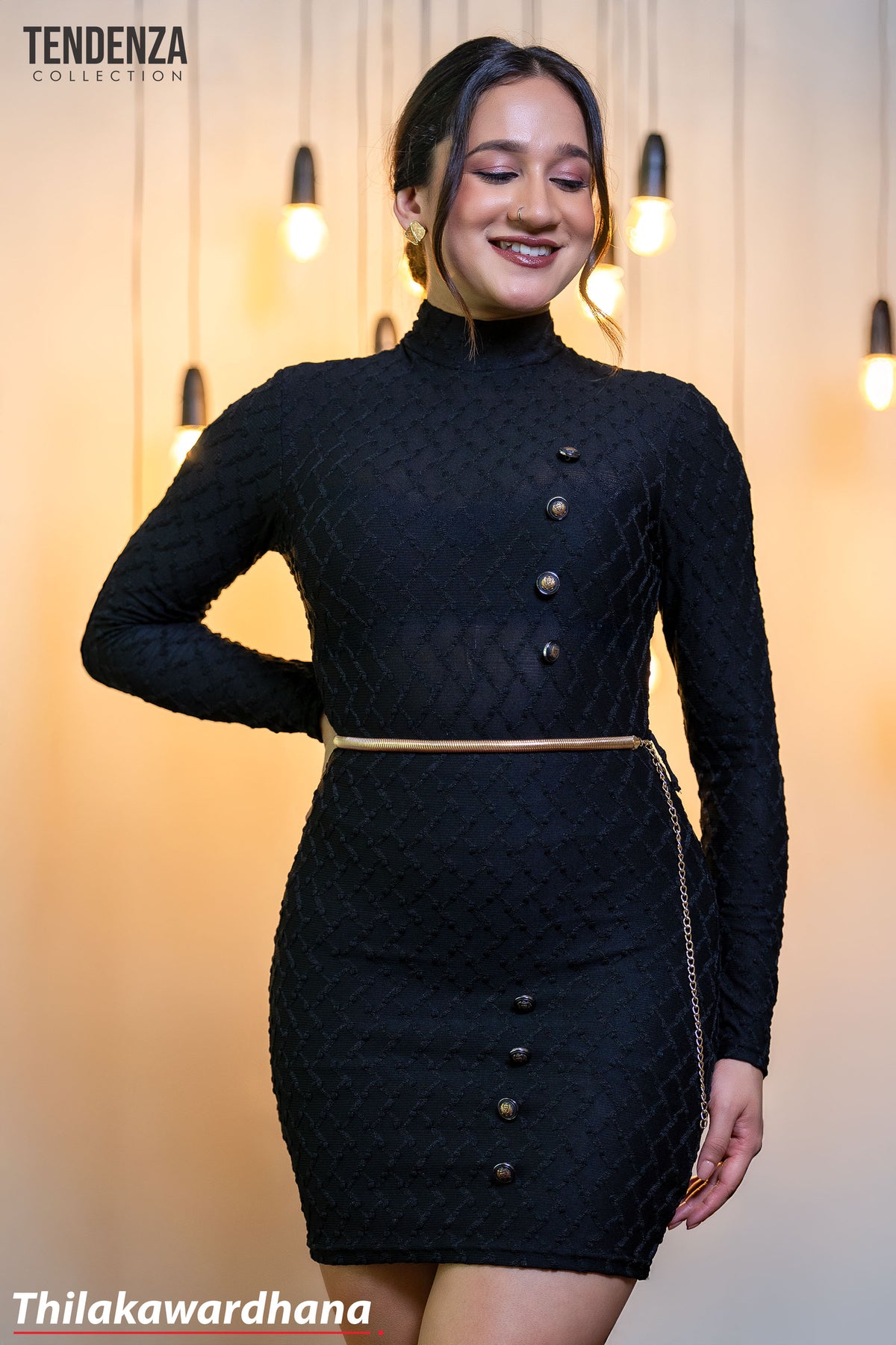 Tendenza Belt Detailed Mini Bodycon Dress