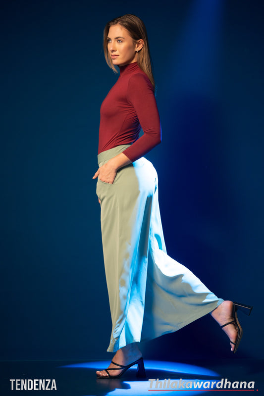 Tendenza High Waist Flow Drape Plazzo Pant