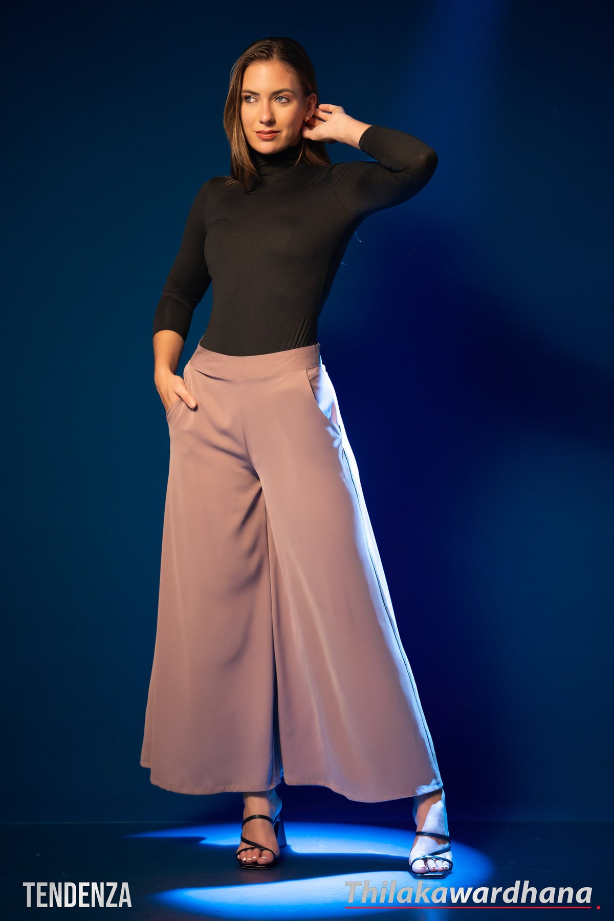 Tendenza High Waist Flow Drape Plazzo Pant