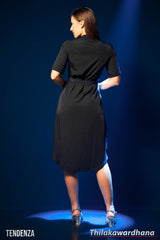 Tendenza Midnight Navy Belted Shirt Dress
