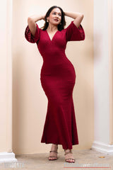 Tendenza V Neck Mermaid Evening Gown