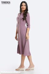 Tendenza Chinese Collared Midi Dress