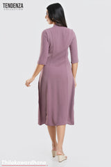 Tendenza Chinese Collared Midi Dress