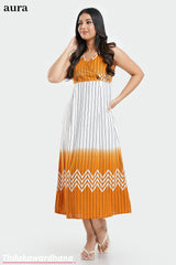 Aura Abstract Printed Maxi Dress