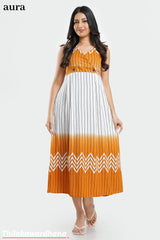 Aura Abstract Printed Maxi Dress