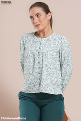 Tendenza Botanic Charm Button Down Top
