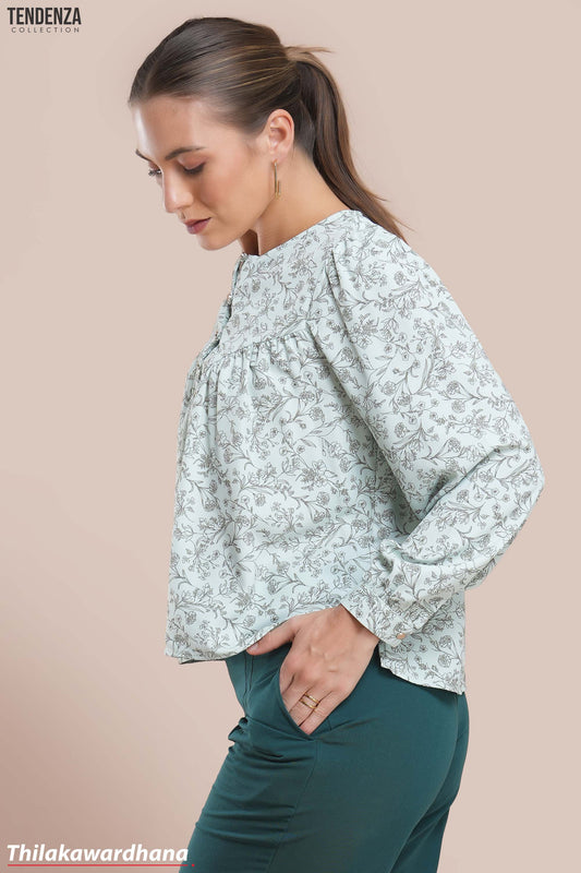 Tendenza Botanic Charm Button Down Top