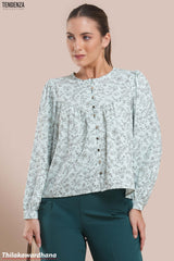 Tendenza Botanic Charm Button Down Top