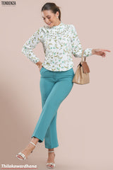 Tendenza Frill Detailed Long Sleeve Top