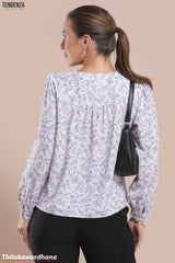 Tendenza Botanic Charm Button Down Top