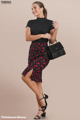 Tendenza High Waist Midi Summer Skirt