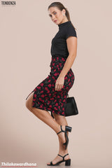 Tendenza High Waist Midi Summer Skirt