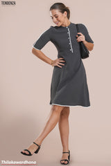 Tendenza Noir Trim Detailed Dress