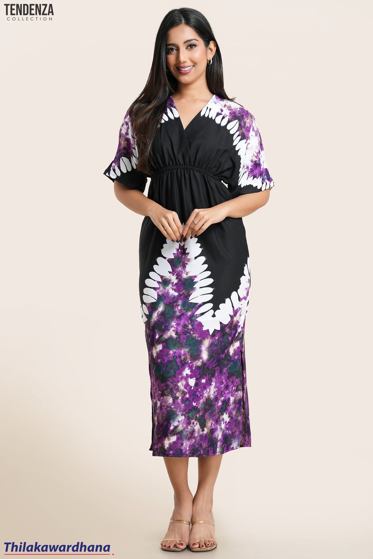 Tendenza Galaxy Printed Kaftan Dress