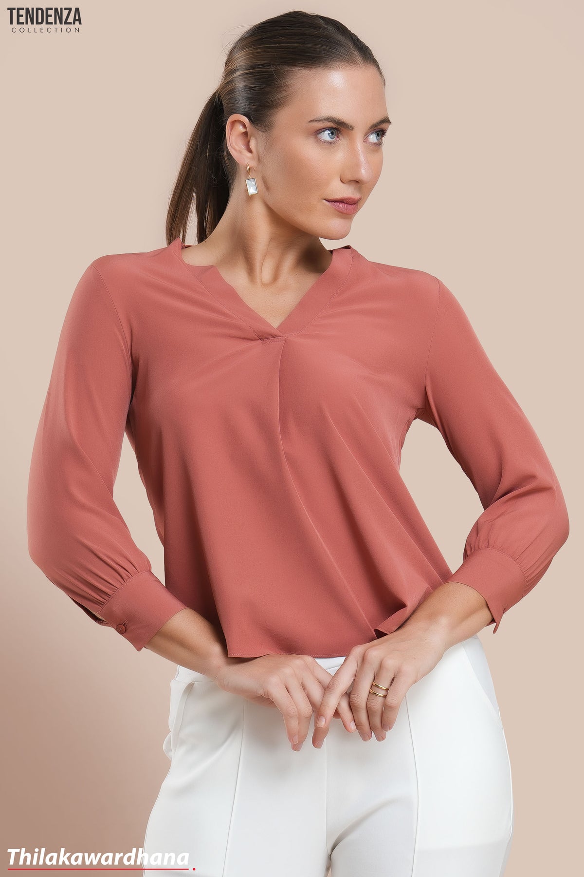 Tendenza Three Quarter Sleeve WW Top