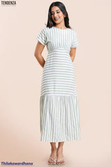 Tendenza Batwing Sleeve Maxi Dress