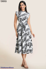 Tendenza Waist Belted Shirt Maxi Dress