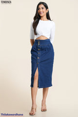 Akasi High Waist Denim Skirt