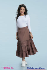 Tendenza Teen Ruffle Frill Midi Skirt