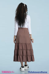 Tendenza Teen Ruffle Frill Midi Skirt