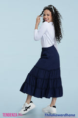 Tendenza Teen Ruffle Frill Midi Skirt