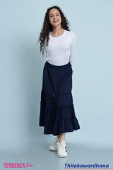 Tendenza Teen Ruffle Frill Midi Skirt