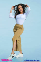 Tendenza Teen Knitted Maxi Skirt