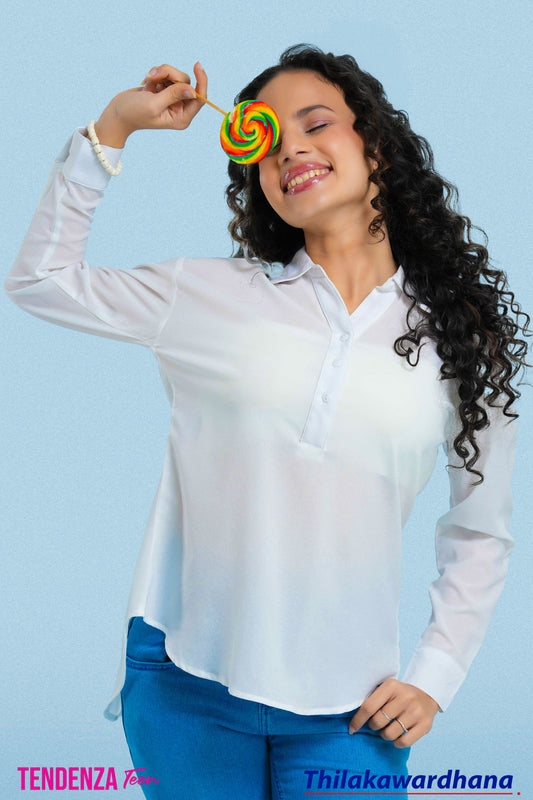 Tendenza Teen Tie Back Drop Shoulder Shirt