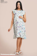 Tendenza Ruffle Sleeve Maternity Dress
