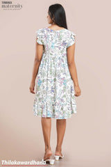 Tendenza Ruffle Sleeve Maternity Dress