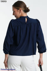 Tendenza High Neck Long Sleeve WW Top