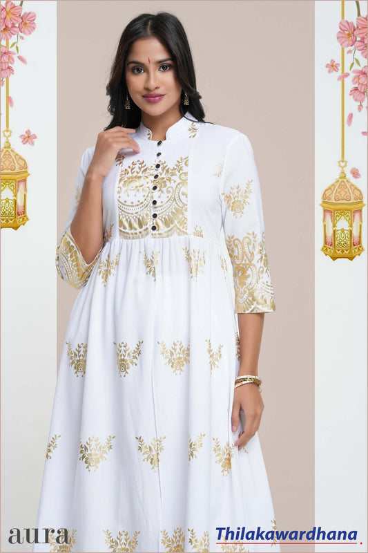 Aura Printed Kurtha Top