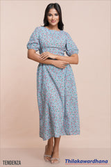 Tendenza Side Tie Waist Midi Dress