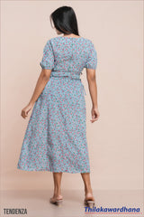 Tendenza Side Tie Waist Midi Dress