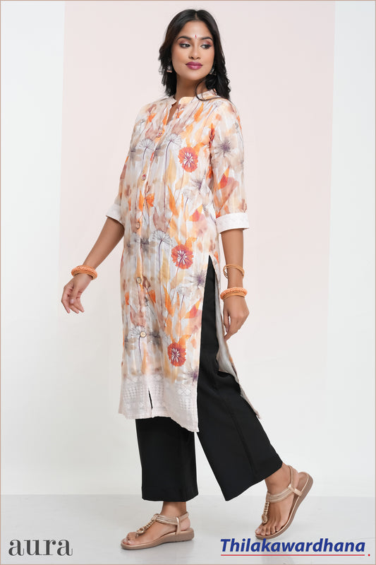 Aura Embroidered Kurtha Top