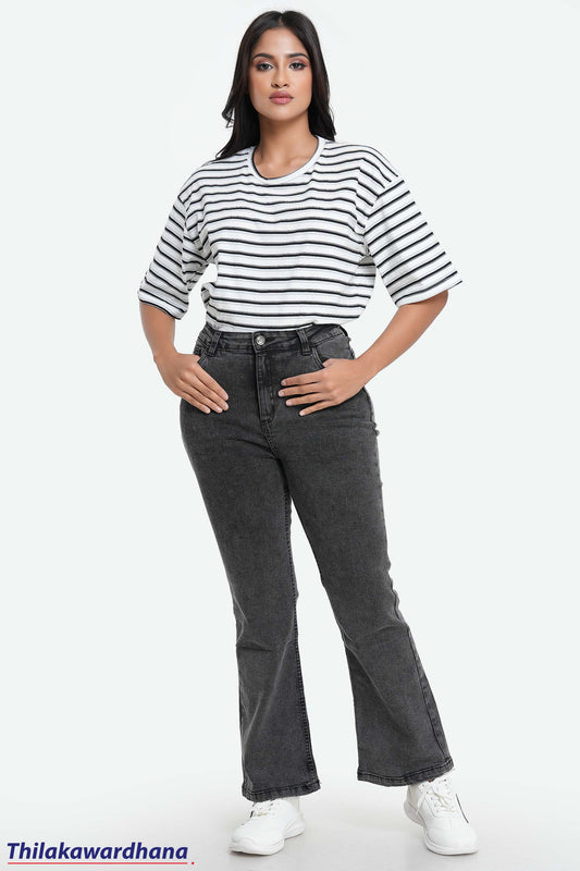 High-Waist Bell Bottom Jean