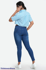 Mid Waist Light Washed Jean