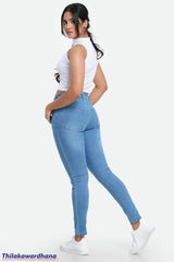 Mid Waist Mid Washed Jean