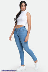 Mid Waist Mid Washed Jean