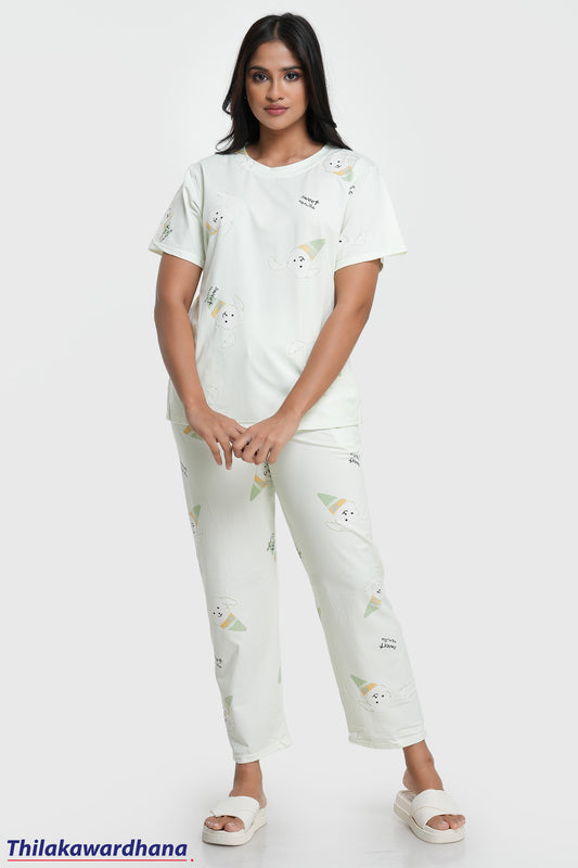 Printed 2pcs Pijama Kit