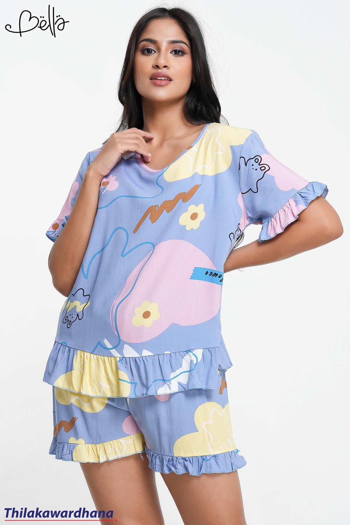 Printed 2pcs Night Wear Set