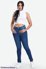 Mid Waist Mid Washed Jean