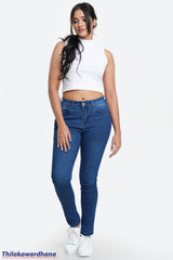 Mid Waist Mid Washed Jean