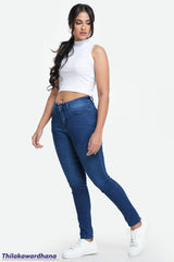 Mid Waist Mid Washed Jean