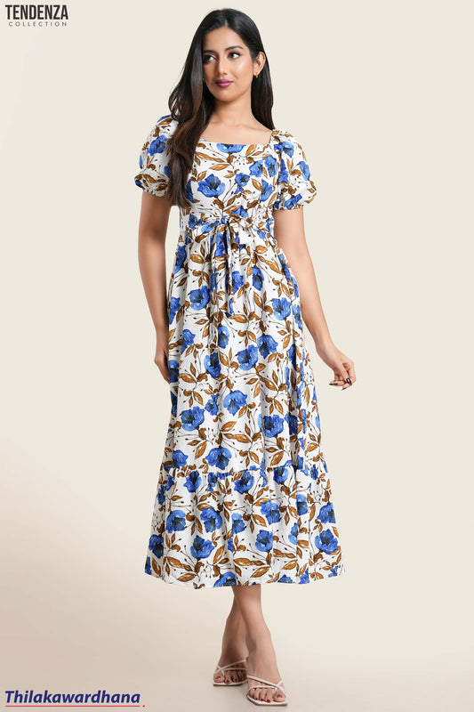 Tendenza Square Neckline Maxi Dress