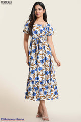 Tendenza Square Neckline Maxi Dress