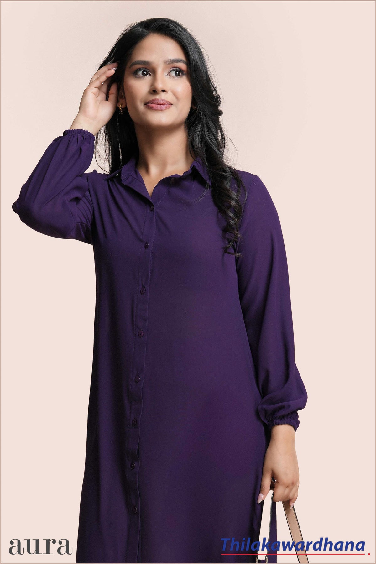 Aura Long Sleeve Shift Dress