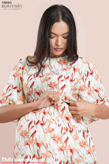 Tendenza Flutter Sleeve Maternity Dress