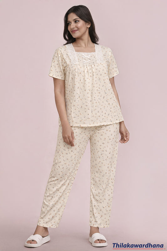 Printed 2pcs Night Wear Set