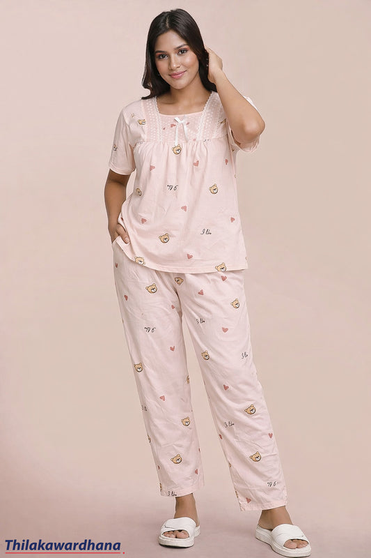 Printed 2pcs Night Wear Set